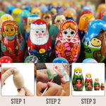 Load image into Gallery viewer, Unfinished Nesting Dolls Lot of 20 Sets by 4 pcs Matryoshka Dolls DIY Gift 80pcs
