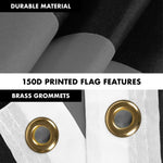 Load image into Gallery viewer, G128 Combo Pack: Flag Pole 6 FT Black Tangle Free &amp; Thin Gray Line Flag 3x5 FT Brass Grommets Printed Polyester (Flag Included) Aluminum Flag Pole