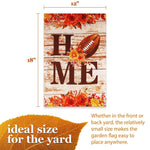 Load image into Gallery viewer, G128 Garden Flag Home Football on Rustic Wood  12x18 Inch  Printed Blockout Polyester  Fall Decoration