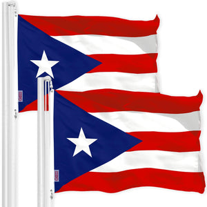 Puerto Rico PR Flag 3x5 Ft 2Pack 150D Printed Polyester By G128