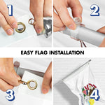 Load image into Gallery viewer, G128 Combo Pack: 6 Ft Tangle Free Spinning Flagpole (Silver) &amp; Illinois Flag 3x5 Ft Printed 150D Polyester, Brass Grommets (Flag Included) Aluminum Flag Pole