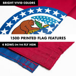 Load image into Gallery viewer, G128 Combo Pack: 6 Ft Tangle Free Spinning Flagpole (White) &amp; Missouri Flag 3x5 Ft Printed 150D Polyester, Brass Grommets (Flag Included) Aluminum Flag Pole