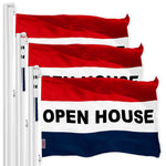Load image into Gallery viewer, Open House Sign Flag 3x5 Ft 3Pack Printed 150D Polyester By G128

