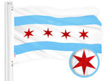 Load image into Gallery viewer, Chicago City Flag 2x3FT Embroidered 300D Polyester Illinois