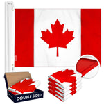 Load image into Gallery viewer, G128 5 Pack: Canada Canadian Flag  2.5x4 Ft  Double ToughWeave Series Double Sided Embroidered 210D Polyester  Country Flag, Embroidered Design, Indoor/Outdoor, Brass Grommets, Heavy Duty, 3ply
