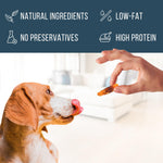 Load image into Gallery viewer, Chicken Jerky Dog Treats Human Grade Grain Free Organic Meat All Natural High Protein Dried Strips Best Chews for Training Small &amp; Large Dogs Bulk Soft Pack Made for USA 24 Oz. (Sweet Potato)
