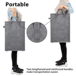 Load image into Gallery viewer, Slim Laundry Hamper With Handles Collapsible Laundry Basket Thin Dirty Clothes Basket Narrow Laundry Bag Foldable Dirty Cloth Hamper 45L (21 inchesDark Grey)
