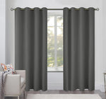 Load image into Gallery viewer, Blackout Curtains for Bedroom Pack of 2 Window Hanging Panels 52 x 84 inch Grey
