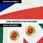 Load image into Gallery viewer, G128 Combo Pack: 6 Feet Tangle Free Spinning Flagpole (Silver) South Africa South African Flag 3x5 ft Printed 150D Brass Grommets (Flag Included) Aluminum Flag Pole
