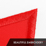 Load image into Gallery viewer, G128 Combo Pack: American USA Flag 1x1.5 Ft &amp; Canada Canadian Flag 1x1.5 Ft  Both ToughWeave Series Embroidered 210D Polyester, Embroidered Design, Indoor/Outdoor, Vibrant Colors, Brass Grommets