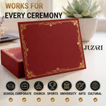 Load image into Gallery viewer, 10 Pack Premium Burgundy Certificate Holders 8.5 x 11 inch Heavyweight 300gsm Cardstock Diploma Holder &amp; Certificate Folder Award Certificate Folders for Graduation with Gold Foil Diploma Cover