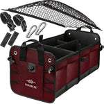 Load image into Gallery viewer, Trunk Organizer with Covering Net Attachable Non Slip Pads and Stainless Hooks Cherrysh
