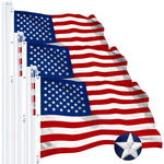 Load image into Gallery viewer, G128 3 PACK: USA American Flag 5x8FT Embroidered Spun Polyester
