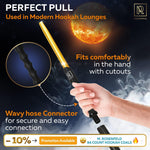 Load image into Gallery viewer, Premium Hookah Hose with Mouthpiece 60 Long Silicone Water Pipe Hose Washable with 15 Aluminum Easy Grip Mouthpiece Modern Design Handle Won&#39;t Rust or Ghost Hookah Hose Silicone

