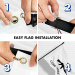 Load image into Gallery viewer, Combo Pack: 6 Feet Tangle Free Spinning Flagpole (Black) Come and Take It Rifle Flag 3x5 ft Printed 150D Brass Grommets (Flag Included) Aluminum Flag Pole