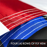 Load image into Gallery viewer, Blue Lives Matter Flag 3x5 Ft 2Pack Embroidered Polyester By G128