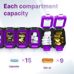 Load image into Gallery viewer, Weekly Pill Organizer 2 Times A Day   Airtight Pill Box 7 Day   Am Pm Vitamin
