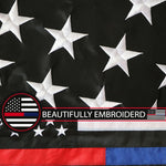 Load image into Gallery viewer, G128 Combo Pack: USA American Flag 3x5 Ft Embroidered Stars &amp; Thin Blue Line and Thin Red Line Flag 3x5 Ft Embroidered