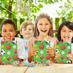 Load image into Gallery viewer, 210 Pcs Sports Party Favors for Kids with Golden Winner Awards Medals Wristbands
