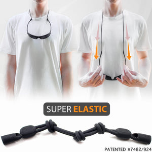 SIGONNA Glasses Strap Holder No Tail Eyeglass Strap Cord String Adjustable Eye Glasses Holders Around Neck Head Eyeglasses Strap Lanyard Sunglasses Glasses Strap for Men Women 2 Pcs