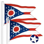 Load image into Gallery viewer, Ohio OH State Flag 3x5 Ft 2Pack Embroidered Polyester By G128
