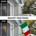 Load image into Gallery viewer, G128  6 Feet Tangle Free Spinning Flagpole (Black) Italy Brass Grommets Printed 3x5 ft (Flag Included) Aluminum Flag Pole