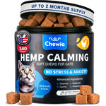 Load image into Gallery viewer, Cat Calming Treats  Hemp Calming Care for Cats  Cat Melatonin Soft Chews with Hemp Seed Oil and Probiotics  Cat Anxiety Relief  Storms, Travel, Grooming, Separation  Calming Chews for Cats
