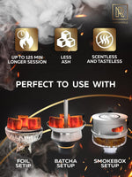 Load image into Gallery viewer, New 26 mm Hookah Charcoal Hookah Coals for Hookah Coconut – XL Pack 80 Count &amp; 1.2 KG (2.6 lbs) – Premium Quality – 100% Natural Coconut Hookah Charcoal Cubes – NOT Quick Light
