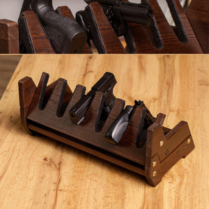 Wood Pistol Rack for Gun Safe Gun Storage for Handguns Revolvers Gun Safe
