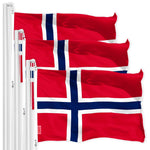 Load image into Gallery viewer, Norway Norwegian Flag 3x5 Ft 3Pack 150D Printed Polyester By G128
