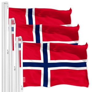 Norway Norwegian Flag 3x5 Ft 3Pack 150D Printed Polyester By G128