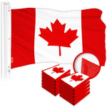 Load image into Gallery viewer, G128 10 Pack: Canada Canadian Flag  6x10 Ft  ToughWeave Series Embroidered 300D Polyester  Country Flag, Embroidered Design, Indoor/Outdoor, Brass Grommets