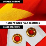 Load image into Gallery viewer, G128 Combo Pack: 6 Feet Tangle Free Spinning Flagpole (White) China Chinese Flag 3x5 ft Printed 150D Brass Grommets (Flag Included) Aluminum Flag Pole