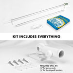 Load image into Gallery viewer, G128 Combo Pack: 6 Ft Tangle Free Spinning Flagpole (Silver) &amp; South Dakota Flag 3x5 Ft Printed 150D Polyester, Brass Grommets (Flag Included) Aluminum Flag Pole