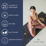 Load image into Gallery viewer, 1.5mm Foldable Fitness Exercise Mat with Bag 72x24 inch 2.6 lbs Lightweight Compact &amp; Eco Friendly Non Slip &amp; Washable For All Types of Yoga