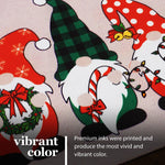 Load image into Gallery viewer, G128 Garden Flag Merry Christmas Three Festive Gnomes 12x18 Burlap Fabric