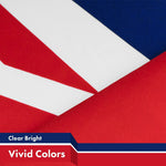 Load image into Gallery viewer, G128 Combo Pack: USA American Flag 3x5 Ft 150D Printed Stars &amp; United Kingdom (Union Jack) Flag 3x5 Ft 150D Printed