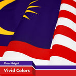 Load image into Gallery viewer, 2 Pack Malaysia Flag 3x5 Ft Printed 150D Polyester Country Flag Indoor Outdoor
