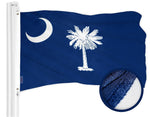 Load image into Gallery viewer, G128 Combo Pack: American USA Flag 4x6 Ft &amp; South Carolina SC State Flag 4x6 Ft  Both ToughWeave Series Embroidered Polyester, Embroidered Design, Indoor/Outdoor, Brass Grommets