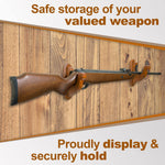 Load image into Gallery viewer, Gun Rack Wall Mount Natural Wood Hold Up Displays Horizontal Store Gun Rack
