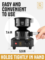 Load image into Gallery viewer, Multipurpose Electric Charcoal Starter Electric Charcoal Burner ETL Approved Electric Stove Coconut Charcoal Lighters with Tongs 450W Hot Plate Electric with 304 Stainless Steel Coiled Burner