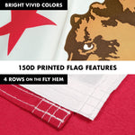 Load image into Gallery viewer, G128 Combo Pack: 6 Feet Tangle Free Spinning Flagpole (Silver) California CA State Flag 3x5 ft Printed 150D Brass Grommets (Flag Included) Aluminum Flag Pole