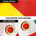 Load image into Gallery viewer, G128 Combo Pack: 6 Ft Tangle Free Spinning Flagpole (Silver) &amp; Bolivia Flag 3x5 Ft Printed 150D Polyester, Brass Grommets (Flag Included) Aluminum Flag Pole