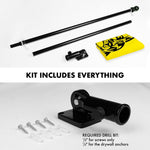 Load image into Gallery viewer, G128  6 Feet Tangle Free Spinning Flagpole (Black) Gadsden Brass Grommets Printed 3x5 ft (Flag Included) Aluminum Flag Pole