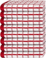 Load image into Gallery viewer, Premium Dish Towels for Kitchen with Hanging Loop 8 Pack 16x26 inch Red Color
