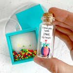 Load image into Gallery viewer, Cute and Kawaii Anniversary Presents Personalized Love Gifts for Boyfriend Girlfriend Romantic Gift for Her Him (Colorful Owl I Love You with Owl My Heart in Teal Gift Box)