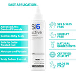 Load image into Gallery viewer, S6 Active Professional Anti Dandruff Shampoo with Tea Tree Oil 1% Pyrithione Zinc and 5% Salicylic Acid   Natural Itchy Scalp Treatment (13.53 fl oz) for Men and Women