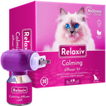 Load image into Gallery viewer, Relaxiv Natural Cat Calming Pheromone Diffuser Improved No Stress Formula Anti Anxiety Treatment #1 for Cats and Dogs with a Long Lasting Calming Effect
