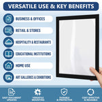 Load image into Gallery viewer, 30 Pack Magnetic Sign Holder 8.5 x 11 inch with Adhesive Back Magnetics Poster Frame Magnetic Paper Holder Reusable Adhesive Frames Magnet Frame for Wall Windows   Magnet Document Holders