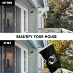 Load image into Gallery viewer, G128 Flag Pole 6 FT Silver Tangle Free &amp; POW MIA Flag Emb 3x5 FT Combo Embroidered Spun Polyester